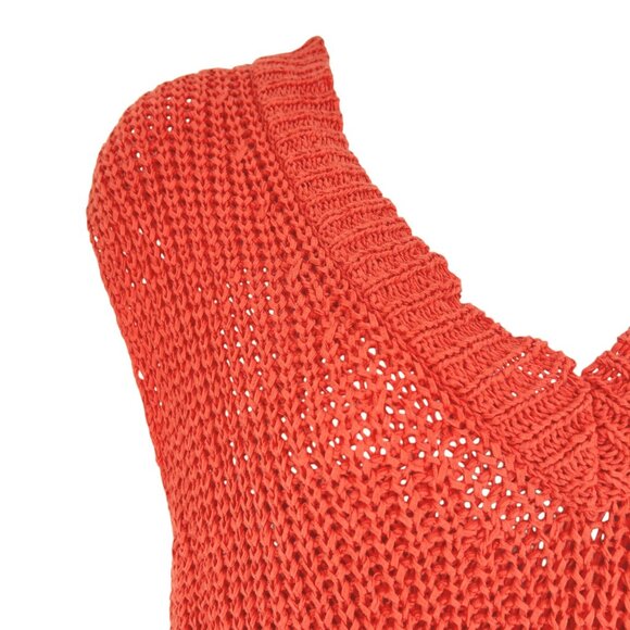 Velvet By Graham & Spencer Peach Knit V-Neck Sleeveless Sweater Size XS - Picture 3 of 13